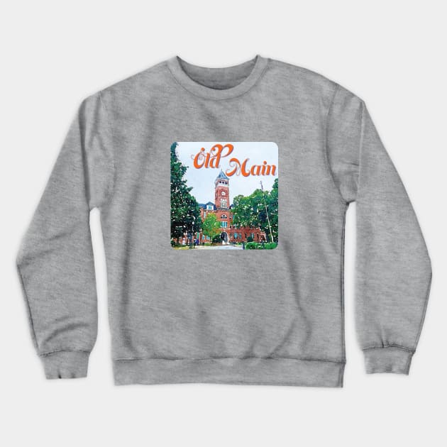 Clemson's Old Main Crewneck Sweatshirt by Parkeit